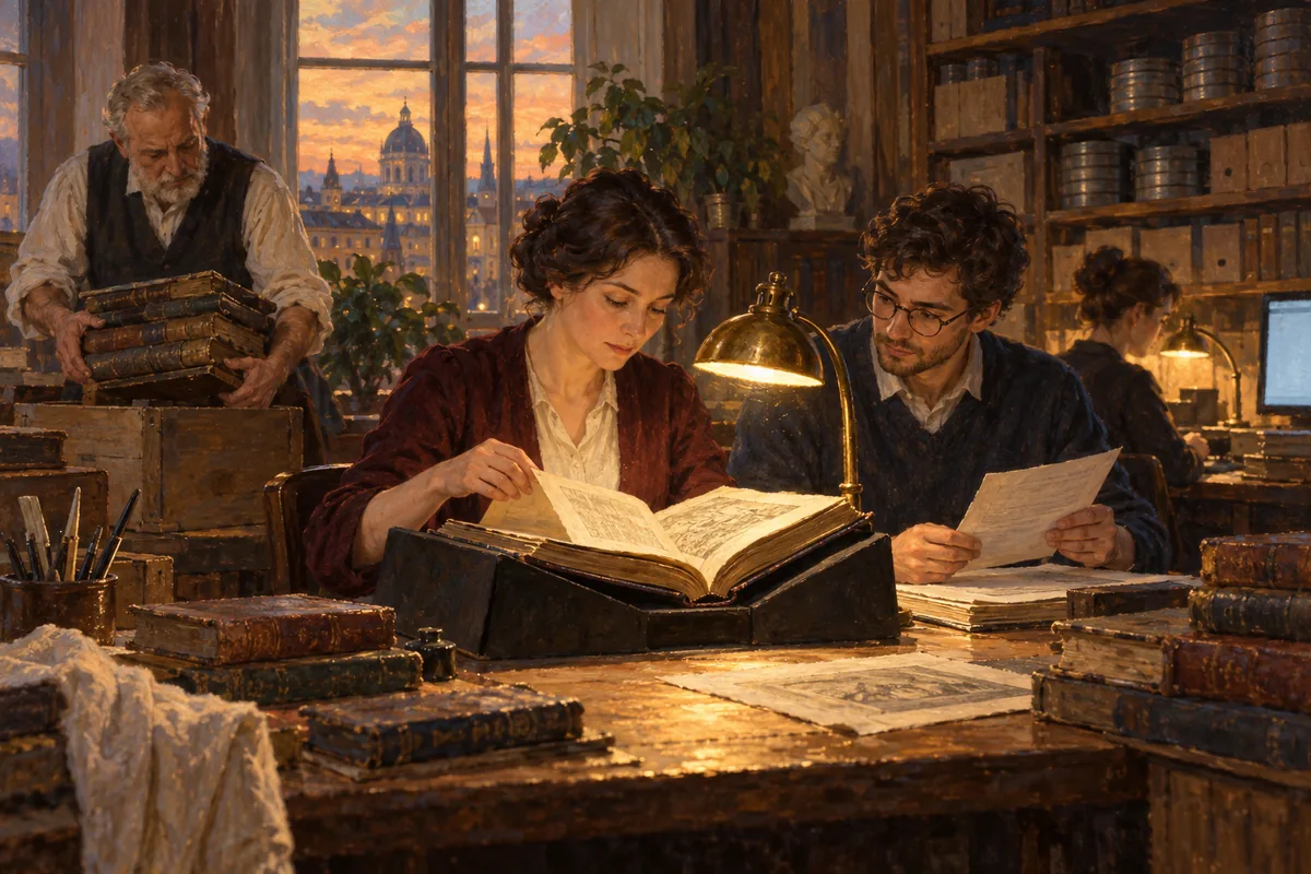 The archive workroom