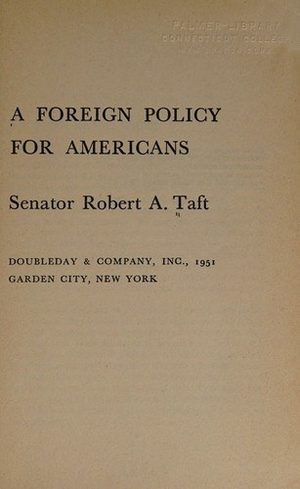 Cover of A Foreign Policy for Americans