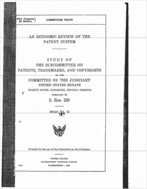 Cover of An Economic Review of the Patent System