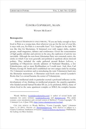 Cover of Contra Copyright, Again