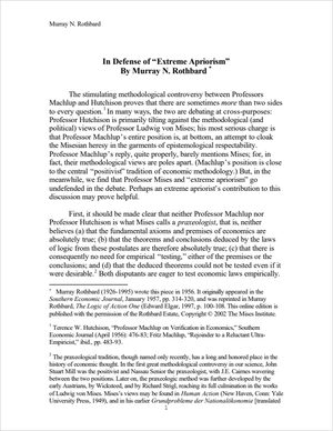 Cover of Defense of Extreme Apriorism, In