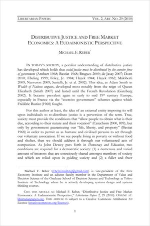 Cover of Distributive Justice and Free Market Economics: A Eudaimonistic Perspective