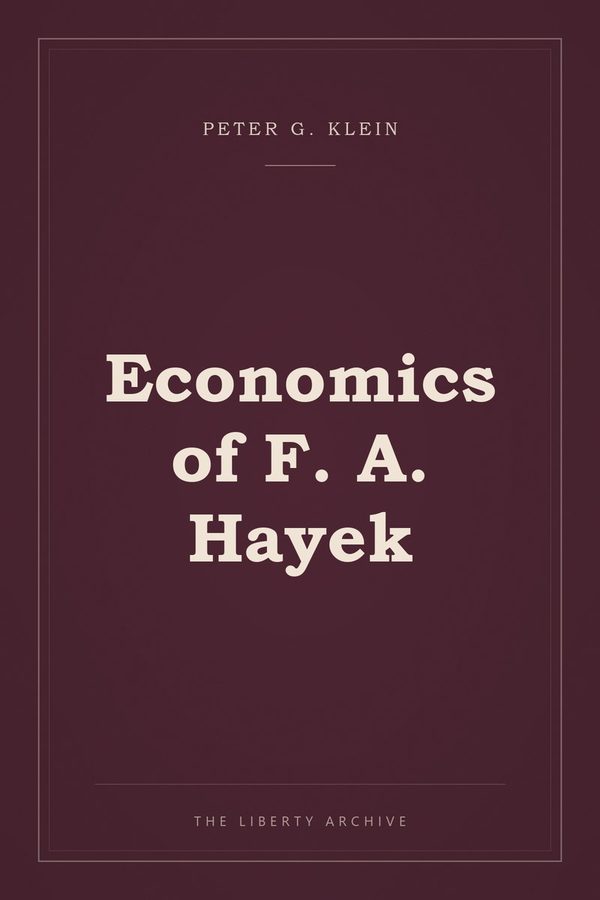 Cover of Economics of F. A. Hayek