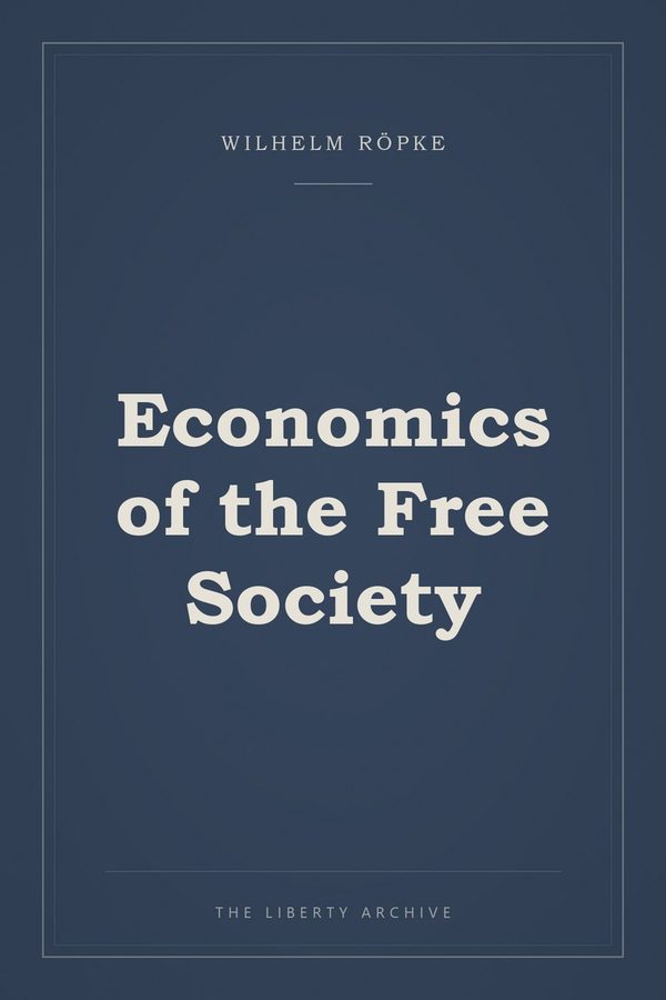 Cover of Economics of the Free Society