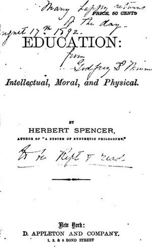 Cover of Education: Intellectual, Moral, and Physical