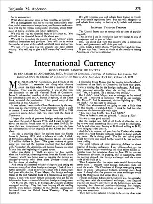 Cover of "International Currency: Gold vs. Bancor or Unitas"