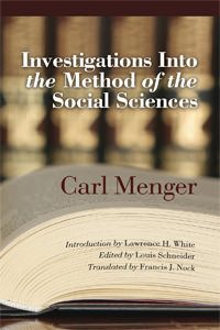 Cover of Investigations into the Method of the Social Sciences