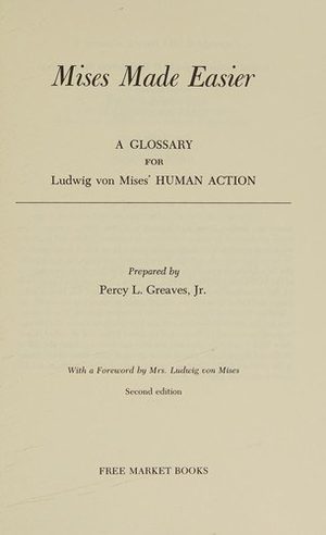 Cover of Mises Made Easier