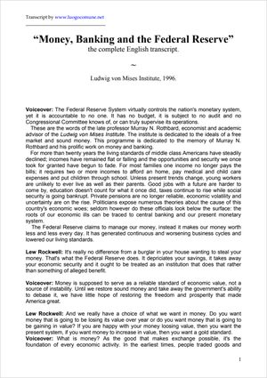Cover of Money, Banking, and the Federal Reserve