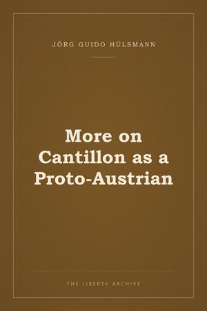 Cover of "More on Cantillon as a Proto-Austrian"
