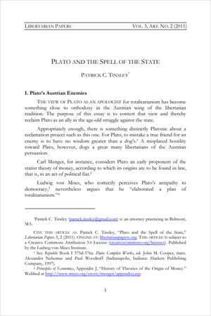 Cover of Plato and the Spell of the State