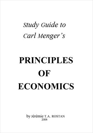 Cover of Principles of Economics: Study Guide