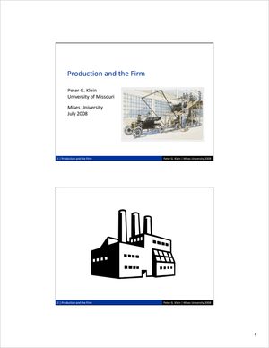 Cover of Production and the Firm