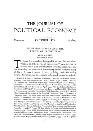 Cover of "Professor Knight and the 'Period of Production'"