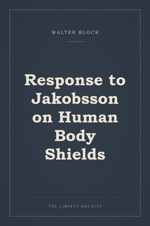 Cover of Response to Jakobsson on Human Body Shields