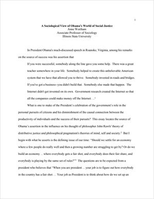 Cover of Sociological view of Obamas World of Social Justice