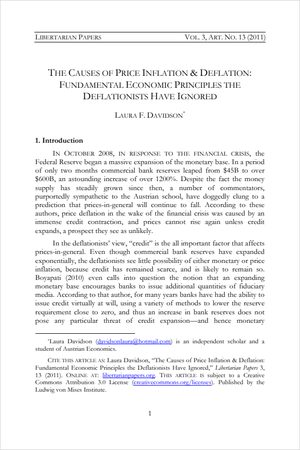 Cover of The Causes of Price Inflation & Deflation: Fundamental Economic Principles the Deflationists Have Ignored