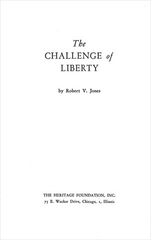 Cover of The Challenge of Liberty