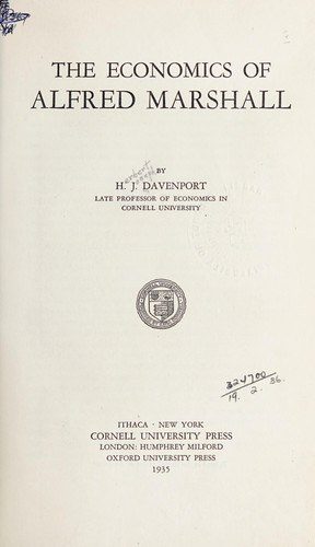 Cover of The Economics of Alfred Marshall