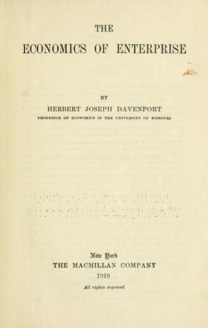 Cover of The Economics of Enterprise
