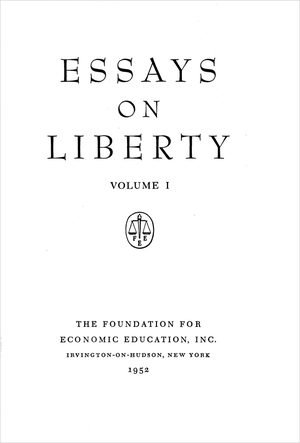 Cover of The Freeman 1952, Vol I