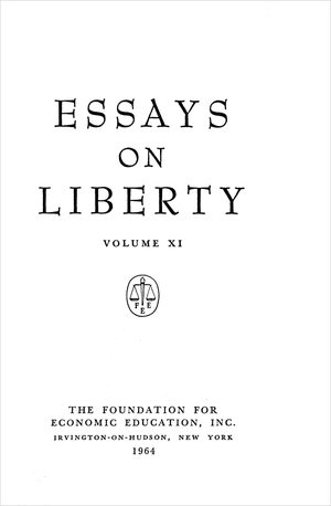 Cover of The Freeman 1964, Vol. XI