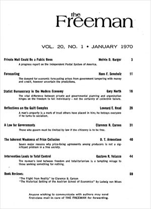 Cover of The Freeman 1970