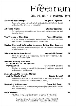 Cover of The Freeman 1978