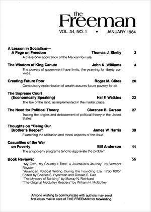 Cover of The Freeman 1984