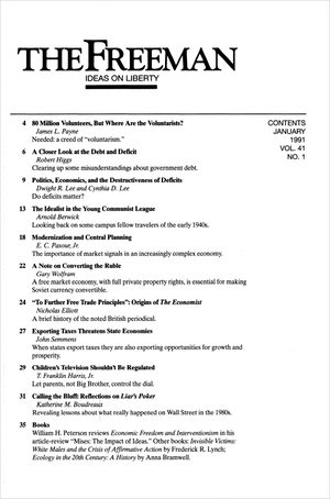 Cover of The Freeman 1991