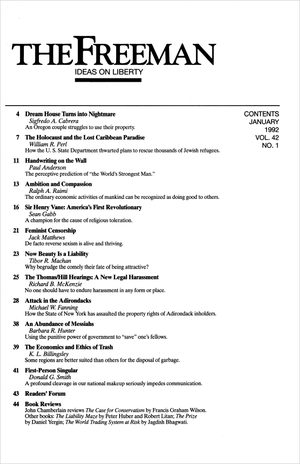 Cover of The Freeman 1992