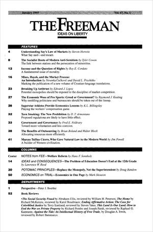 Cover of The Freeman 1997