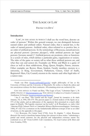 Cover of The Logic of Law