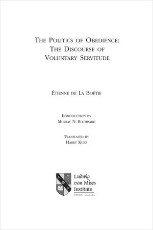 Cover of The Political Thought of Étienne de la Boétie