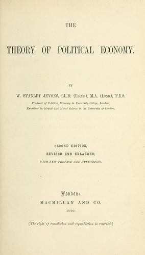 Cover of The Theory of Political Economy