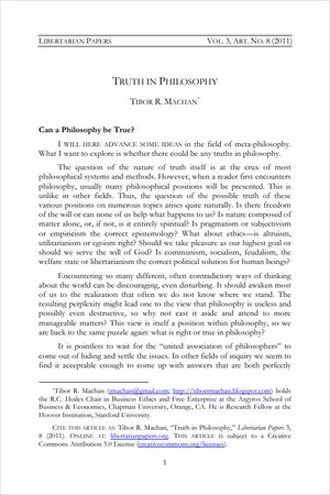 Cover of Truth in Philosophy
