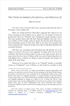 Cover of Two Views of Liberty, Occidental and Oriental (?)