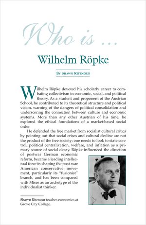 Cover of Who is Wilhelm Roepke?